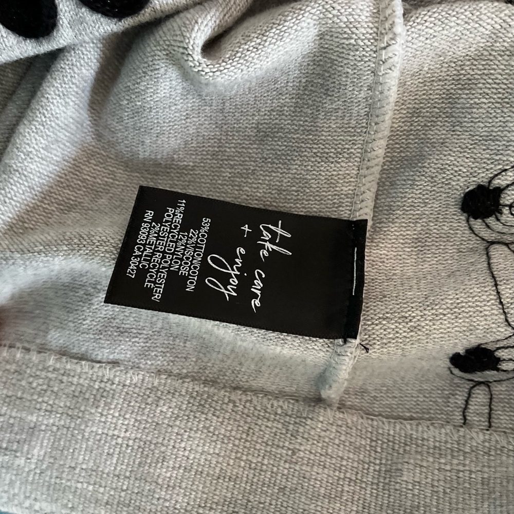 NIC+ZOE Black and White Grid-Embroidered Open Cardigan - Picture 7 of 7